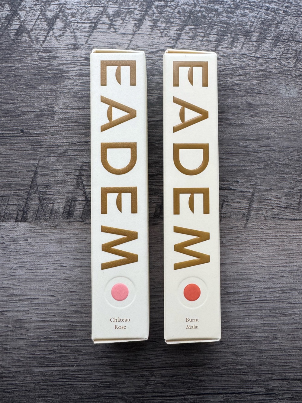 Eadem Lip Balm Set - Chateau Rose & Burnt Malai NIB